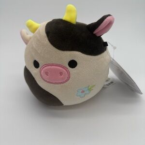 Jazwares Squishmallows Mini Plush Connor the Cow Easter Flower 5 inch New